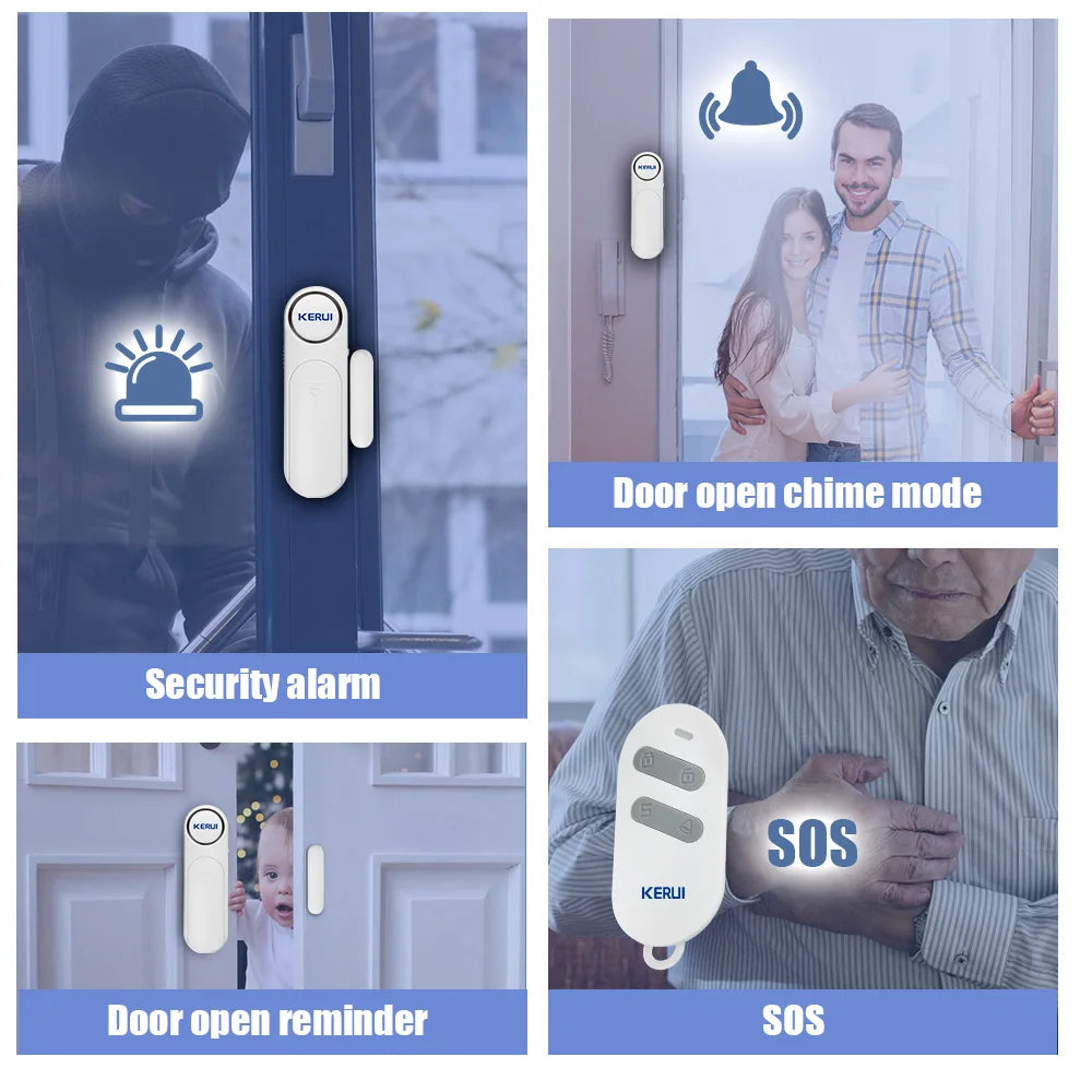 KERUI D121 Wireless Door Window Magnetic Sensor Alarm 120dB Anti-theft 300ft Remote Control Detectors Home Security Alarm System - mysticpandora