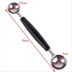 Melon watermelon Ball Scoop Fruit Spoon Ice Cream Sorbet Stainless Steel Double-end Cooking Tool Kitchen Accessories Gadgets - mysticpandora