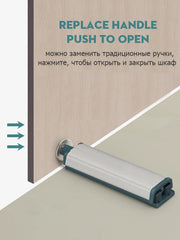 KAK 10PCS Cabinet Catches Stainless Steel Push to Open Hidden Cabinet Handle Soft Closer Cabinet Door Hardware - mysticpandora