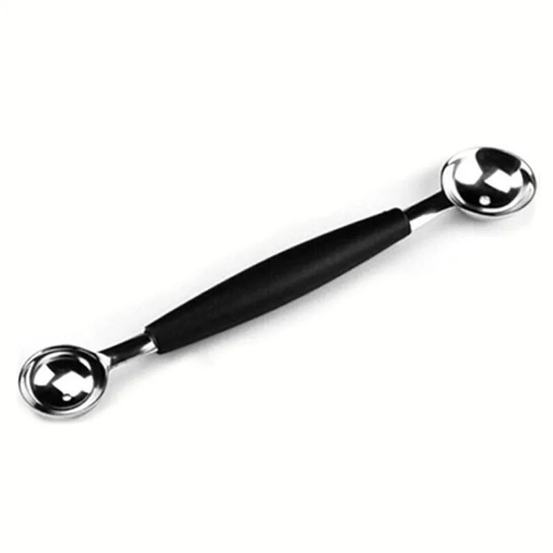 Melon watermelon Ball Scoop Fruit Spoon Ice Cream Sorbet Stainless Steel Double-end Cooking Tool Kitchen Accessories Gadgets - mysticpandora