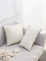 1pc Black gray white U-shaped pattern pillow cover Bohemian style bedroom living room sofa waist pillow pillow cover - mysticpandora