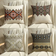 Bohemian Cushion Cover Linen Pillowcase Ethnic retro totem Pillows Sofa Car Chair Home Decoration High Grade Pillows 45cm*45cm - mysticpandora