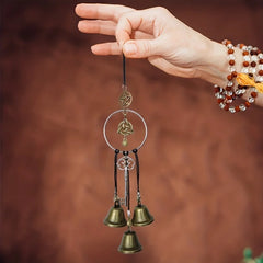 1pc witch bell doorknob hanging decorative wicker wind chime home decoration - mysticpandora
