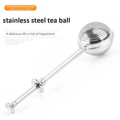 Stainless Steel Tea Infuser Sphere Mesh Tea Strainer Coffee Herb Spice Filter Diffuser Handle Tea Ball Tea Spoon Infuser Filter - mysticpandora