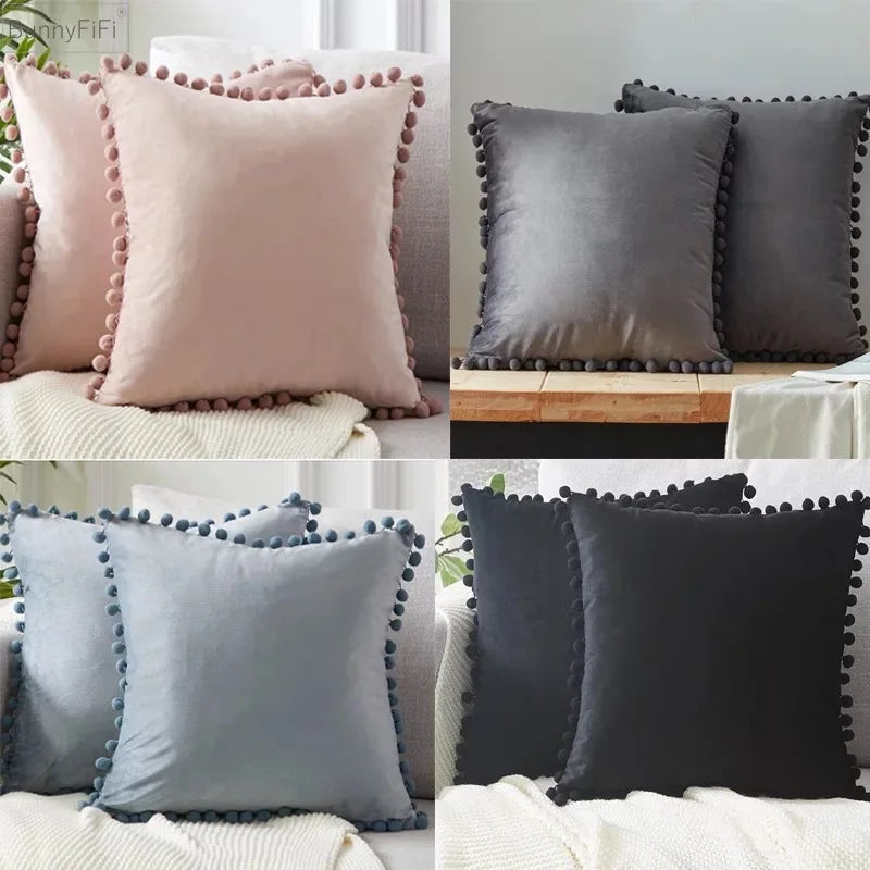 Home Velvet Cushion Cover Decor Soft Decorative Pillow Case Covers Room Decoration Sofa Pillowcases Big30×50 45×45 50X50 65X65cm - mysticpandora