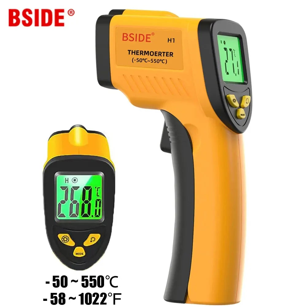 Digital Infrared Thermometer -50-550C Non-Contact Digital Laser Thermometer Gun For Meat Buffalo Milk BBQ Cooking Thermometer - mysticpandora