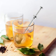 Stainless Steel Tea Infuser Sphere Mesh Tea Strainer Coffee Herb Spice Filter Diffuser Handle Tea Ball Tea Spoon Infuser Filter - mysticpandora