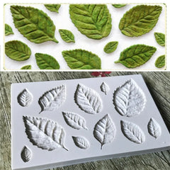 1Pc, Rose Leaf Shape Chocolate Mold, 3D Silicone Mold, Leaf Shape Candy Mold, Fondant Mold, Gum Paste Mold, for DIY Cake Decorat - mysticpandora