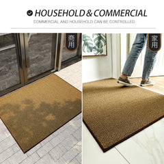Front Door Mat Indoor And Outdoor Doormat Waterproof Anti-Slip Floor Mat Imitation Coconut Rug Household And Commercial Carpet - mysticpandora