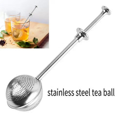 Stainless Steel Tea Infuser Sphere Mesh Tea Strainer Coffee Herb Spice Filter Diffuser Handle Tea Ball Tea Spoon Infuser Filter - mysticpandora
