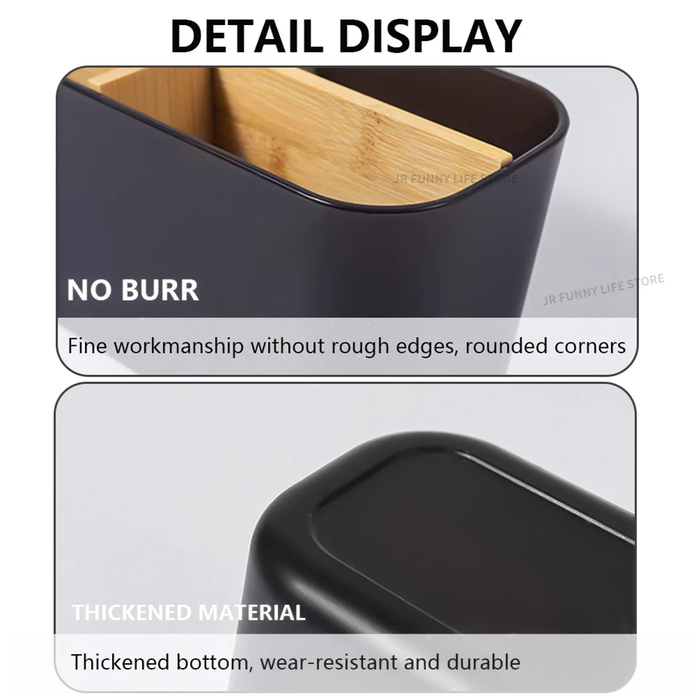 Bamboo Electric toothbrush Holder Razor Makeup Brush Storage Box Toothpaste Toothbrush Stand Bathroom accessories - mysticpandora