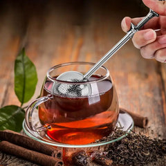 Stainless Steel Tea Infuser Sphere Mesh Tea Strainer Coffee Herb Spice Filter Diffuser Handle Tea Ball Tea Spoon Infuser Filter - mysticpandora