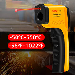Digital Infrared Thermometer -50-550C Non-Contact Digital Laser Thermometer Gun For Meat Buffalo Milk BBQ Cooking Thermometer - mysticpandora