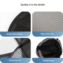 Durable Folding Simple Laundry Basket Large Washable Clothes Toy Storage Organizer Fashion Mesh Breathable Bathroom Accessories - mysticpandora