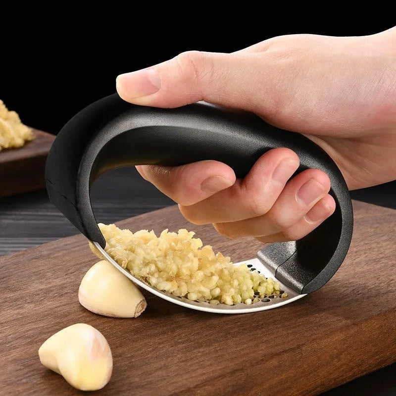 Stainless Steel Garlic Press Crusher Manual Garlic Mincer Chopping Garlic Tool Fruit Vegetable Tools Kitchen Accessories Gadget - mysticpandora