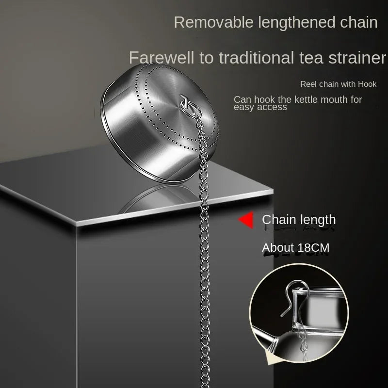 Stainless Steel Tea Infuser Tea Leaves Spice Seasoning Ball Strainer Teapot Fine Mesh Coffee Filter Teaware Kitchen Accessories - mysticpandora