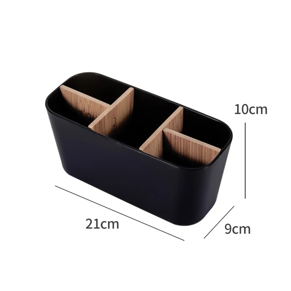 Bamboo Electric toothbrush Holder Razor Makeup Brush Storage Box Toothpaste Toothbrush Stand Bathroom accessories - mysticpandora