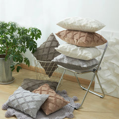 Pur Rattan Pattern Solid Home Decoration Cushion Cover 30x50 50x50 Plush Throw Pillowcase Living Room Sofa Free Shopping XA - mysticpandora