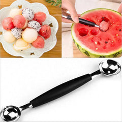 Melon watermelon Ball Scoop Fruit Spoon Ice Cream Sorbet Stainless Steel Double-end Cooking Tool Kitchen Accessories Gadgets - mysticpandora