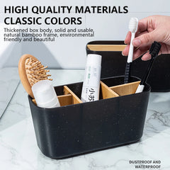 Bamboo Electric toothbrush Holder Razor Makeup Brush Storage Box Toothpaste Toothbrush Stand Bathroom accessories - mysticpandora