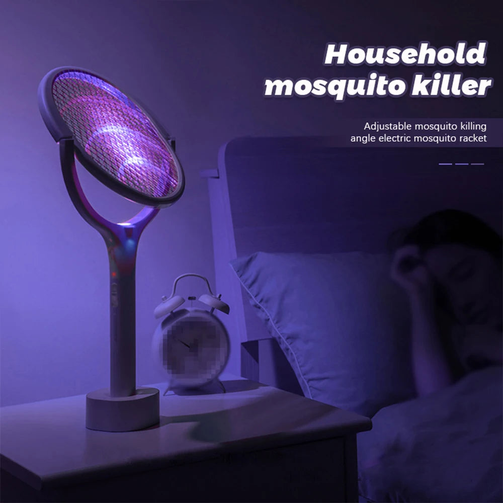 3500V 5in1 Mosquito Killer Lamp Multicunctional Angle Adjustable Bug Zapper Electric USB Rechargeable Mosquito Fly Bat Swatter - mysticpandora