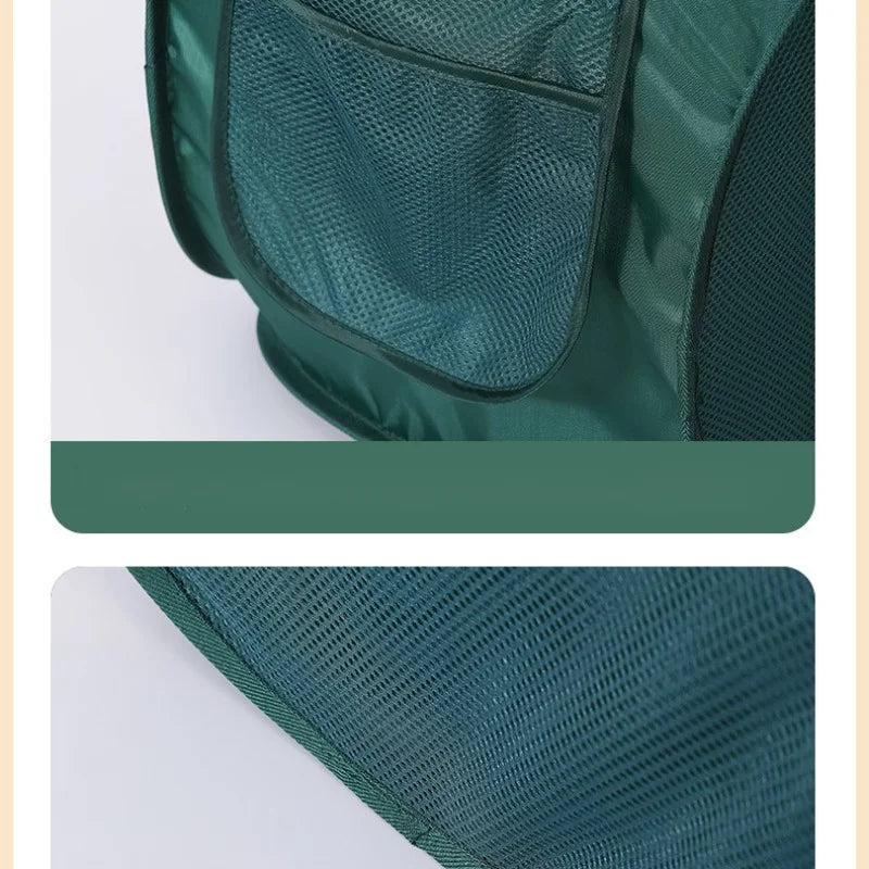 Horizontal Foldable Laundry Basket Mesh Cloth Breathable Laundrys Hamper Large Capacity Storage Baskets Home Accessories - mysticpandora