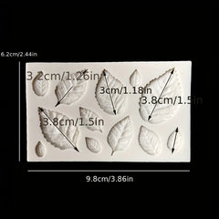 1Pc, Rose Leaf Shape Chocolate Mold, 3D Silicone Mold, Leaf Shape Candy Mold, Fondant Mold, Gum Paste Mold, for DIY Cake Decorat - mysticpandora