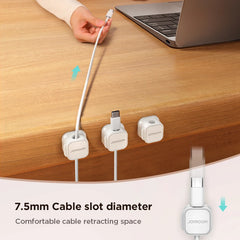 3/6 Pcs Magnetic Cable Clip Cord Holder Adhesive Wire Holder Keeper Organizer for Home Office Under Desk Cable Management - mysticpandora
