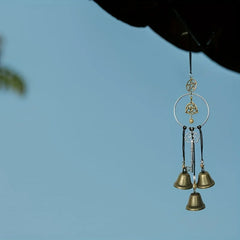 1pc witch bell doorknob hanging decorative wicker wind chime home decoration - mysticpandora