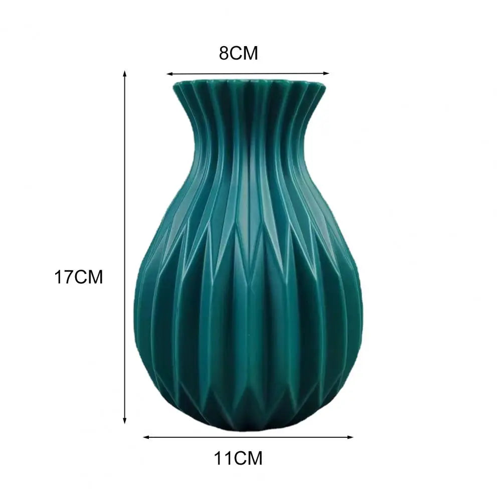 1Pc Decorative Vase Elegant Fine Workmanship Flower Vase for Home Decoration Modern Plastic Flower Pot for Room Ornament Wedding - mysticpandora